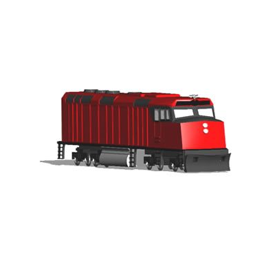 Locomotora en 3d