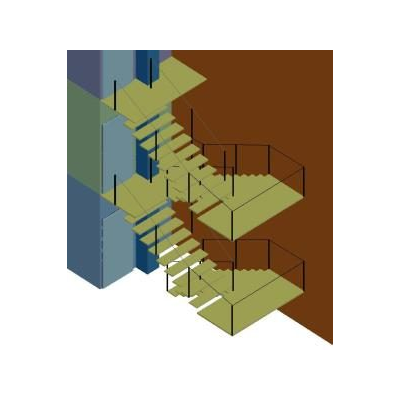 Escalera Moderna en 3D