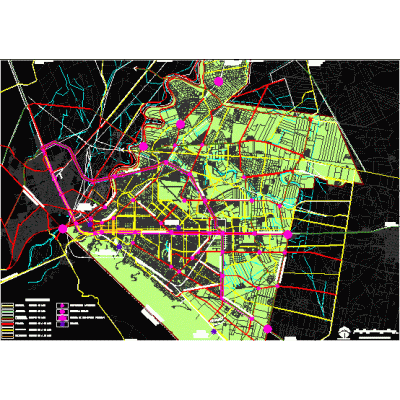 Plano de estrucura vial ciudad de torreon; coahuila; mex.