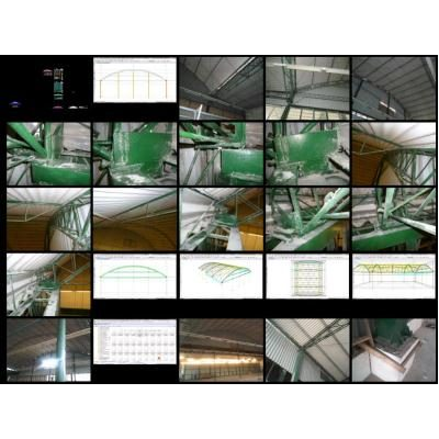 Plano de techo metalico