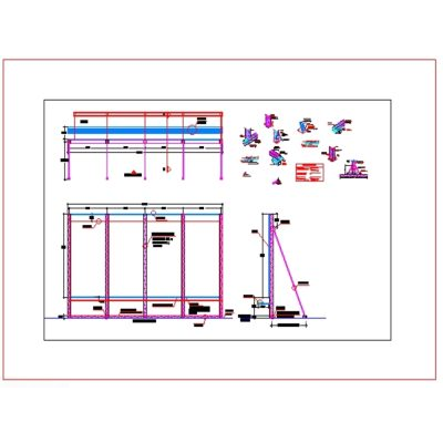 Estructura de panel publicitario en techo