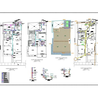 Instalaciones  hidrosanitarias vivienda de los niveles