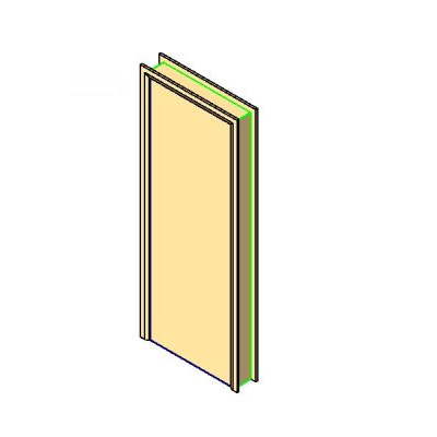Descarga familias Revit gratis y objetos BIM en formato .RFA y .RVT 32 Puerta Minimalista RFA
