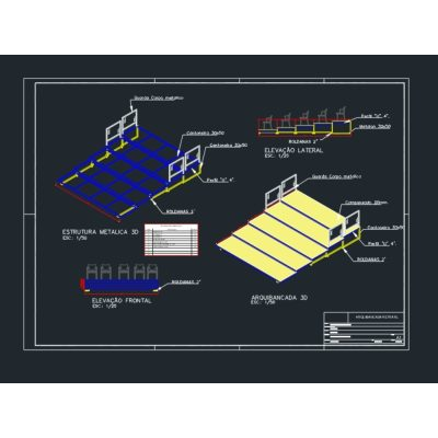 Gradas retráctiles de metalon
