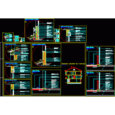 Detalles de dintel - ventanas y formacion de aleros