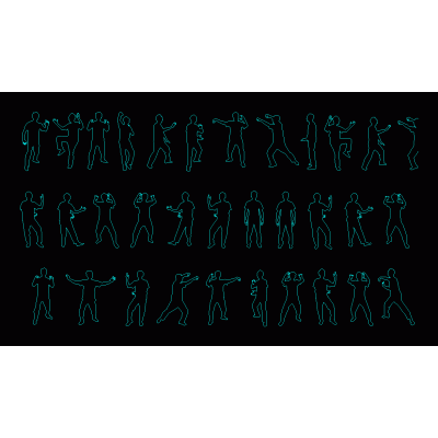 People siluetas qigong