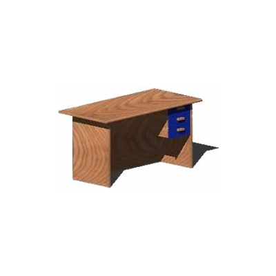 Escritorio con cajonera 3d