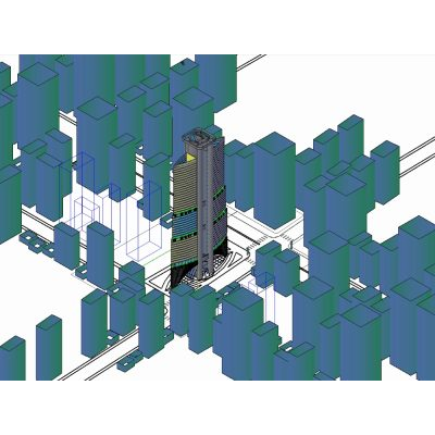 Hotel edificio modelado 3d