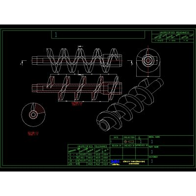 Prensa de tornillo dibujo cad por ejemplo