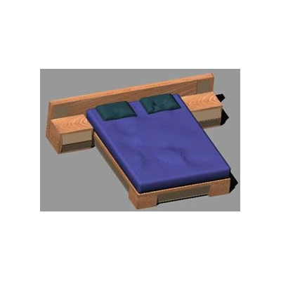 Cama doble 3d
