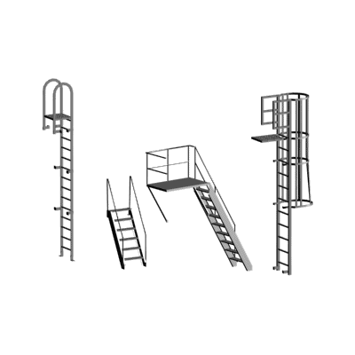 Escaleras metalicas 3d