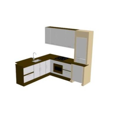 Cocina integral 3d