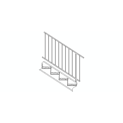 Detalle De Tramo De Escalera En Alzado