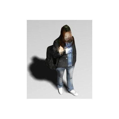 Mujer caminando 3d