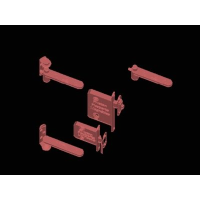 Detalhe do kit dobradiça para portas pivotantes