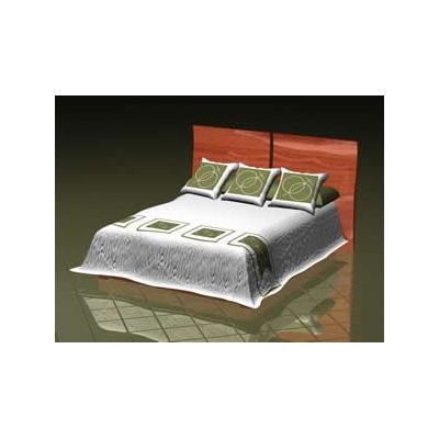 Cama matrimonial 3d - sin materiales asignados