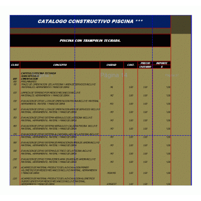 Catalogo constructivo de una piscina techada