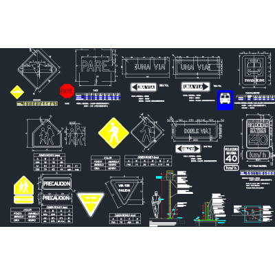 Diseño de señalización vial horizontal y vertical