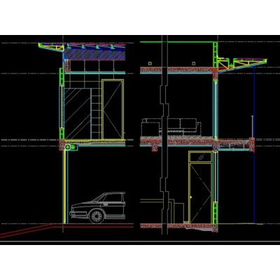 Bay section of house cutting through garage and toilet