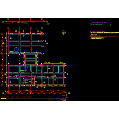 Planta de fundaciones de una iglesia