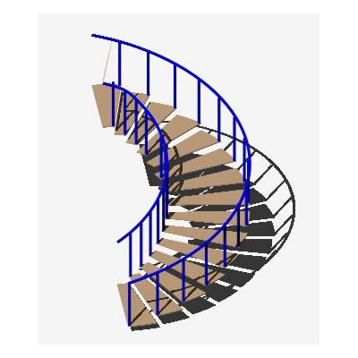 Escalera circular 3d