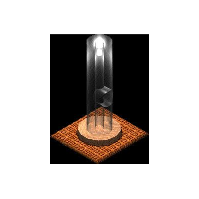 Elegant Glass and Wood Lamp