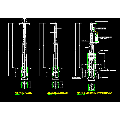 Supports and outdoor transformation center