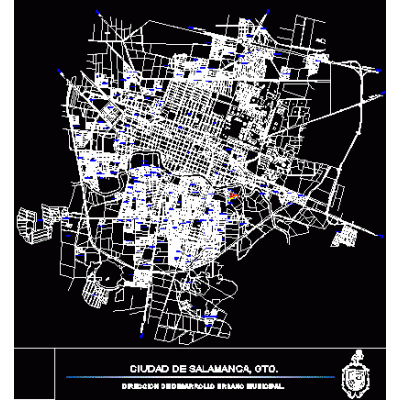 Plano de la ciudad de salamanca; guanajuato