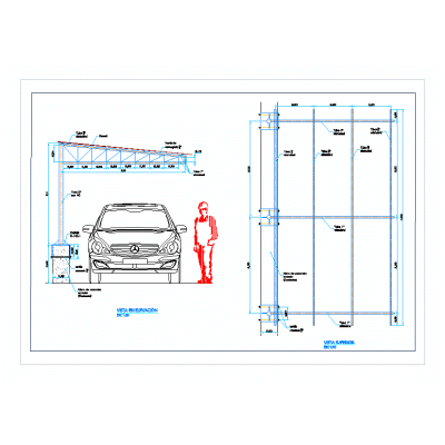Techo metálico en DWG