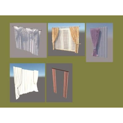 Cortinas archivo en sketchup