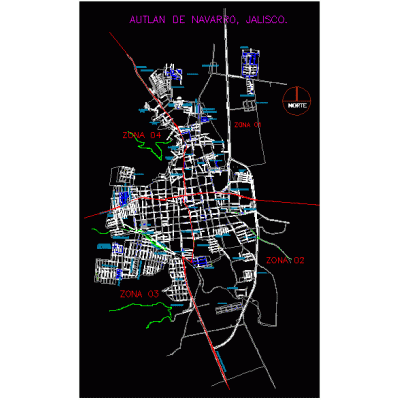 Mapa Urbano de Autlan