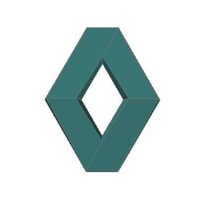 Logotipo Geometrico Renault en 3D
