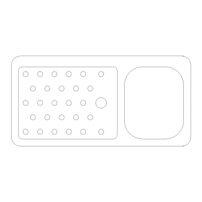 Fregadero 1 Seno Con Escurridor, Mod. 2