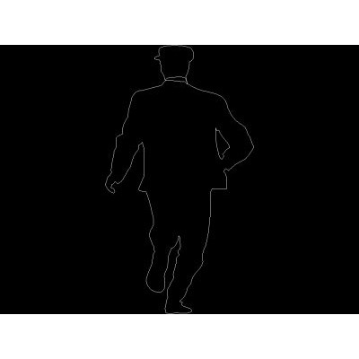Silueta de Hombre Caminando