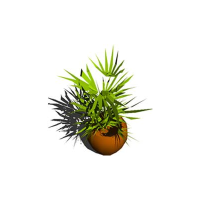 Planta en maseta 3d