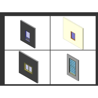 Ventanas para estructuras en formato revit