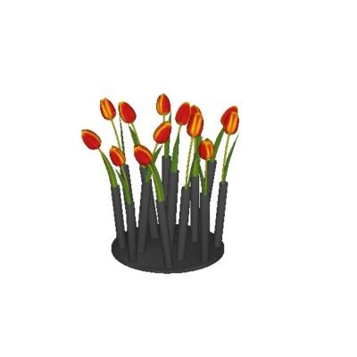 Flores 3d de alta definicion con textura