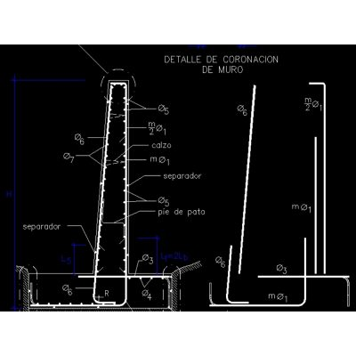 Alzados de un hormigon estructural