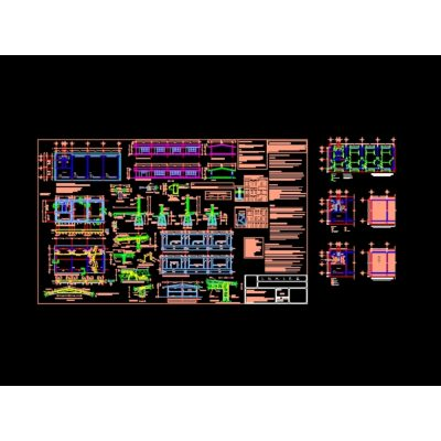 Plano estructural de una nave (aula)