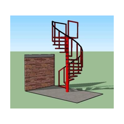 Escalera caracol 3d