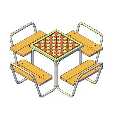 Mesa de ajedrez 3d