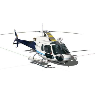 Helicoptero 3d a escala