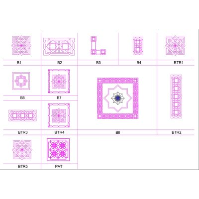 Arabic decoration in top view