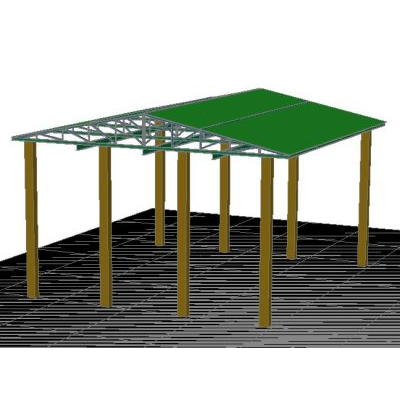 Techo estructural a 2 aguas