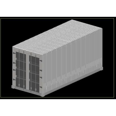 Contenedor 20 pies 3d