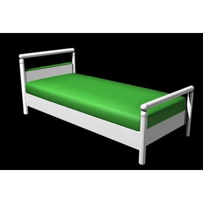 Cama simple 3d