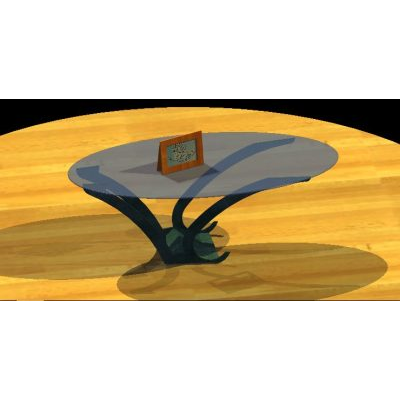Oval coffee table 3d photo