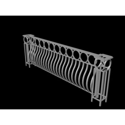 3d iron railing - for balcony or terrace