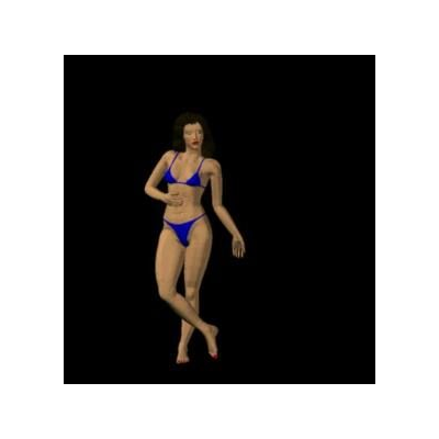 Chica en ropa de bano .