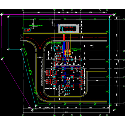 Electrical sub station - general top view